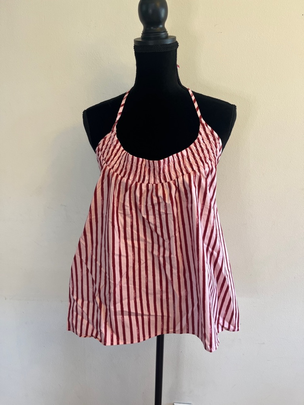 Princess Polly Your Everything Top Red and Pink Striped Halter Camisole